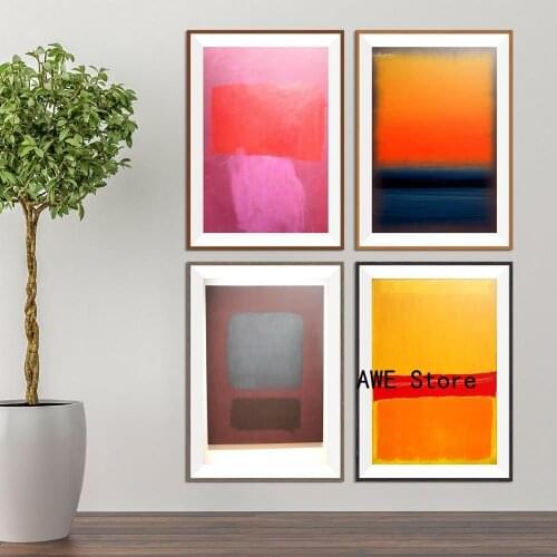 Mark Rothko Abstract Abstract Canvas Oil Painting print Unframed Spray Frameless hologram living room Home decor art drawing