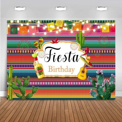 Mexican Fiesta Backdrop Mexcio Dressed -Up Taco Day Birthday Backdrop Summer Fiesta Birthday Party Decoration Supplies