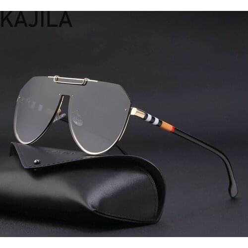 Punk Rimless Sunglasses Men 2021 Luxury Brand Steampunk Oval Frameless Sun Glasses For Male Metal Frame One Piece Shade Eyewear