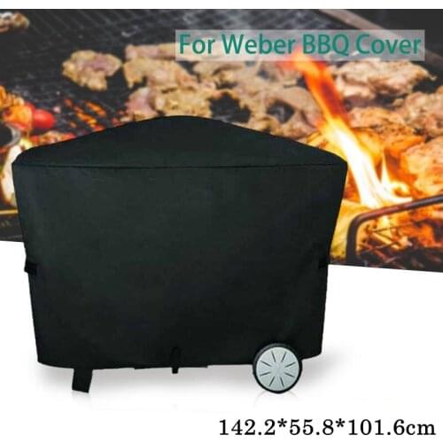 Outdoor Garden BBQ Grill Cover Oven Hood 142.2*55.8*101.6CM Dustproof Waterproof Cover for Weber7184