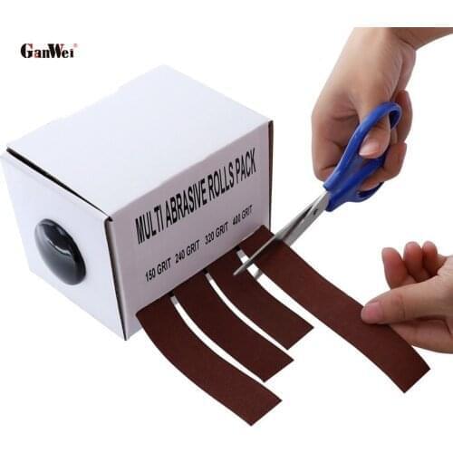 GanWei 4 In 1 Sandpaper Boxed Assorted Abrasive Rolls Wood Turners 150 240 320 400 Grit for Wood Turners Furniture Repair