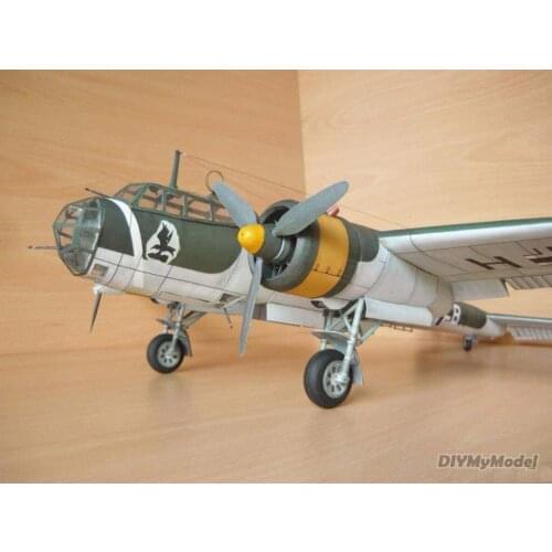 DIYMyModeI German donier do-17 flying pencil dive bomber DIY Handcraft Paper Model KIT Handmade Toy Puzzles Gift Movie props