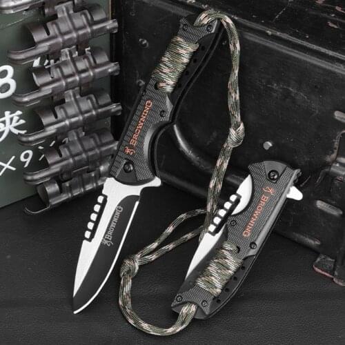 ToughKeng Wilderness Hunting Folding Blade Knife 7Cr13Mov Steel Combat Self-Defense Knives Gift