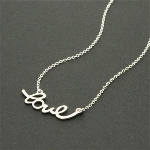 Hot Word "Love" Pendants Necklace Letters Charm Necklace and pendant Jewelry