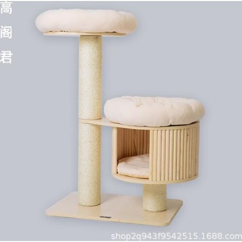 Cat Climbing Frame Cat Litter Cat Tree Solid Wood Solid Sisal Cat Jumping Platform Cat Scratching Board Cat Toy