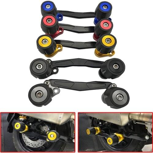 SEMSPEED Motorcycle CNC Rear Muffler Wheel Slider Crash Protector Slider For YAMAHA XMAX300 NMAX155 125 NVX155 125 AEROX155 L155