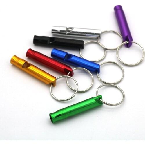 5Pcs Whistles Camping Hiking Survival Whistle Keychain Small Size Multifunctional Alloy Emergency Whistle for Outdoor Sports