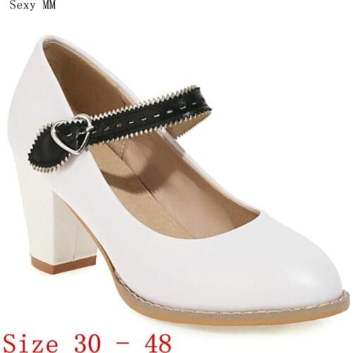 High Heels Women Pumps High Heel Shoes Mary Janes Woman Wedding Shoes Small Plus Size 30 31 32 33 - 40 41 42 43 44 45 46 47 48