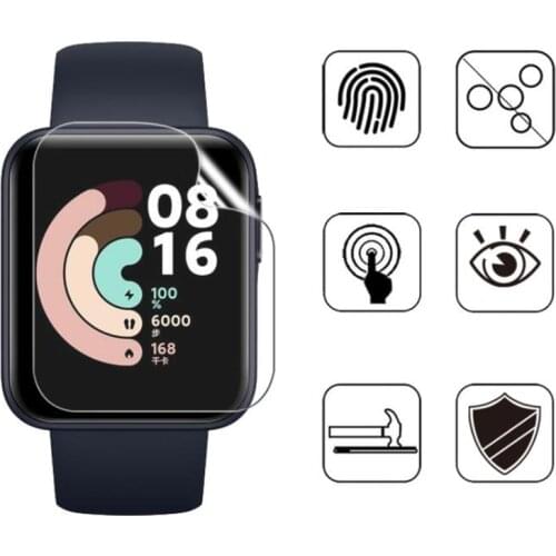 Screen Protective Soft Film For Xiaomi Mi Watch Lite Hydrogel Protection Film For Redmi Watch Full Cover Smartwatch Soft Glass
