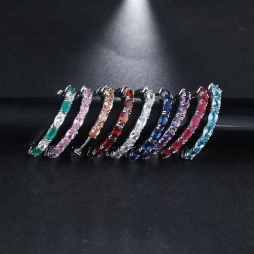 ORZTOONLuxury Sparkle Colorful Zircon Earrings For Women Exquisite Trend Wedding Engagement Bridal Earrings Fashion Jewelry 2020