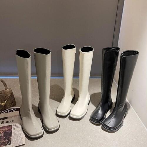 Womens Boots Autumn Shoes Boots-Women Sexy Thigh High Heels High Sexy Round Toe Summer Rubber 2021 Over-the-Knee Mid Calf Low