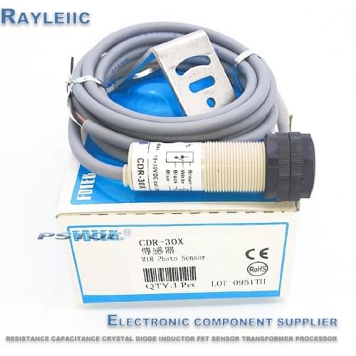 1PCS~5PCS!!! NEW Original CDR-30X CDR 30X Cylindrical diffuse reflection photoelectric switch sensor DC 12-24V 100% In Stock
