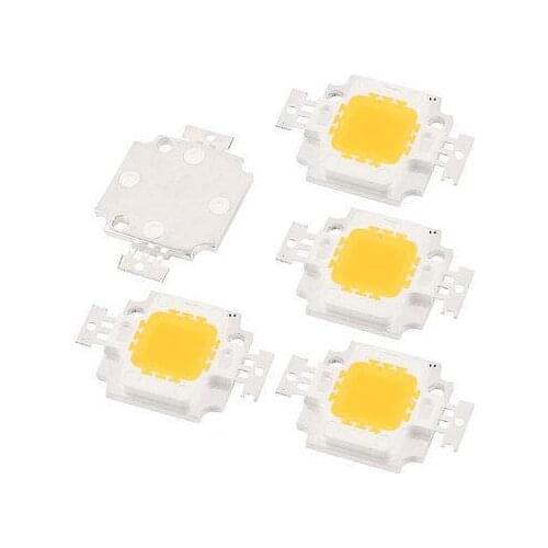 10W DC9-11V 900mA 80-100LM/W Warm White LED Light COB Lamp Bead Chip 5 Pcs