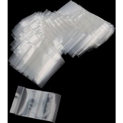100Pcs Small Plastic Writeable Reclosable Zipper Bags Self-Sealing Writable White Blocks Zip Lock Jewelry Storage Bags