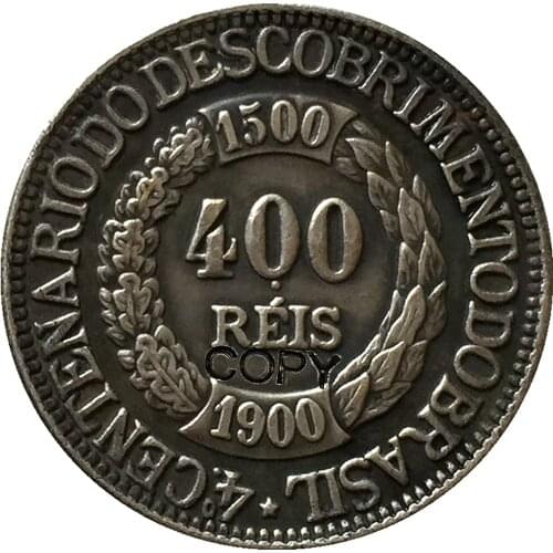 1900 Brazil 400 Reis coins COPY 22.8MM