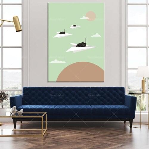 Abdruck. Idéecadeau. Stilnormen. Imprimer avec des autruches. Impression Muller ist dekorativ