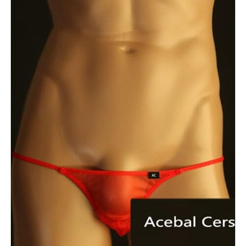 Acebal Cers 2017 Brand Gay Underwear Sexy Men Underwear Crotch Gay T-Shirt Mens Bikini Sexy Penis Bags Large Size XXL Size