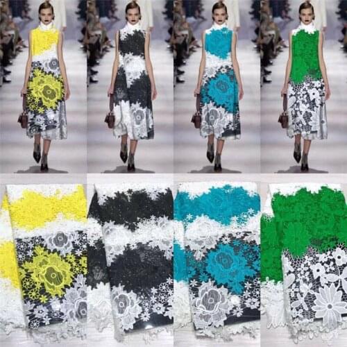 Best Quality African Lace Fabric Swiss Water Soluble Lace High Quality Emboridery French Mesh 2019 French Lace Fabric