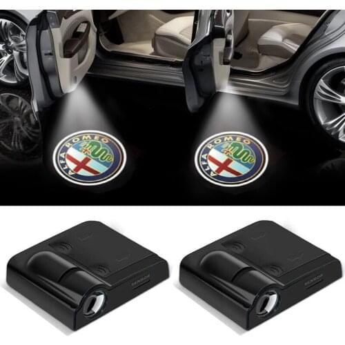 Alfa Romeo LED Car Door Logo Light Welcome Light LED Puddle Lights for Alfa Romeo 147 GT All Car Models