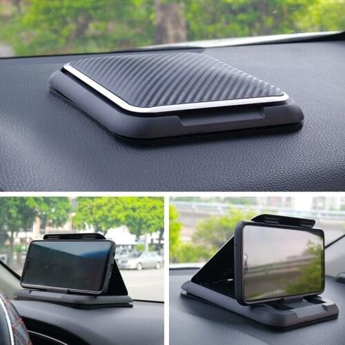 Car Phone Holder Mount Universal Dashboard Phone Holder for Car Anti-Slip Silicone Suction Pad Adjustable Smartphone Support