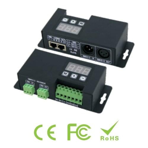 BC-853 DMX 512 master mode 3CH LED rgb led controller power decoder
