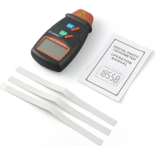 Digital Laser Photo Tachometer Non Contact RPM Tach Digital Laser Tachometer Speedometer Speed Gauge Engine Dropship No Ads