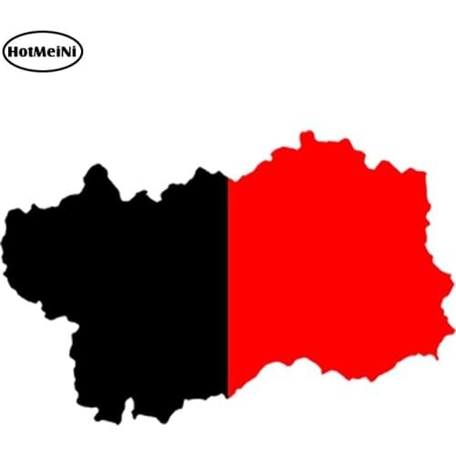 HotMeiNi 13cm x 8.1cm Car Styling Aosta Valley Italy Map Flag Car Sticker Silhouette Bumper Helmet Laptop DIY Waterproof Decal