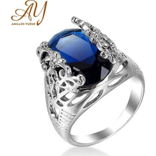 Anillos Yuzuk Oval Cut Ring Real 925 Sterling Silver AAA Zircon Engagement Wedding Band Rings For Women Fashion Party Jewelry