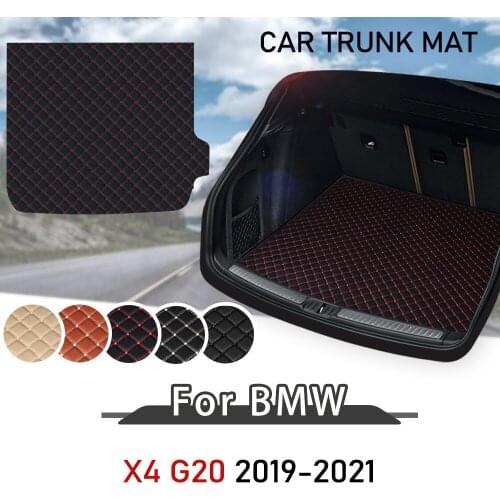 For BMW X4 G02 2019-2021 Leather Car Trunk Mat Trunk Boot Mat Liner Pad Cargo pad Carpet Tail Cargo Liner Sline 2020