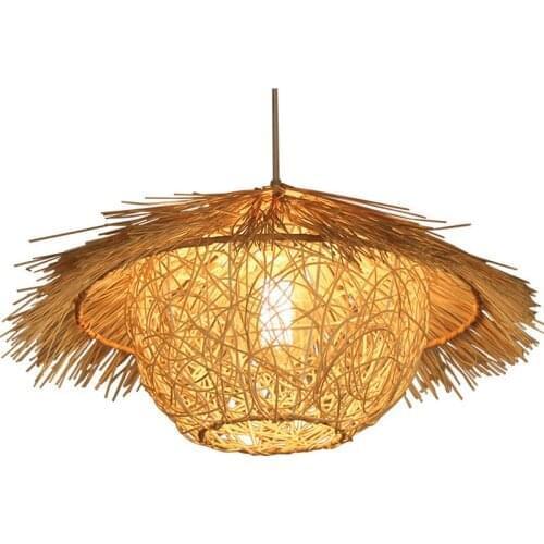 Bird nest lamp Rattan pendant light For Dining room Kitchen Bar hanging suspension lamp wooden rattan lantern