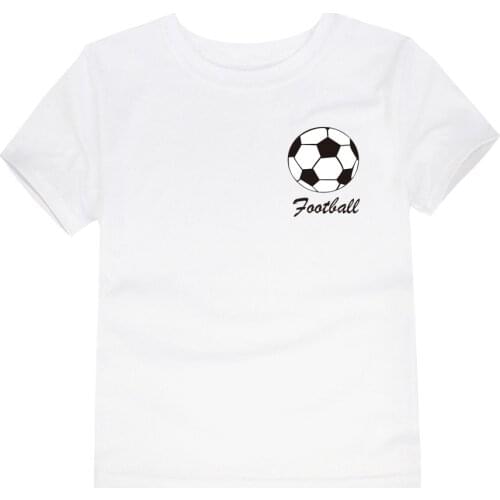 Summer New Styles Boys Football Logo T Shirts Kids ODM OEM Kids T Shirt Children Team Clothing Baby Girls Tops