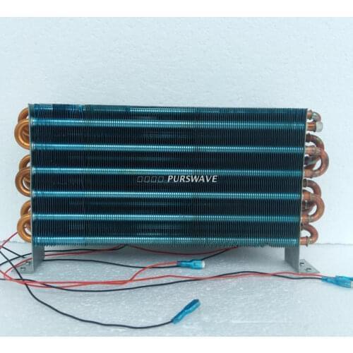 CP4x6x240 mini condenser air-cooled copper tube finned radiator evaporator with 120 dual fans