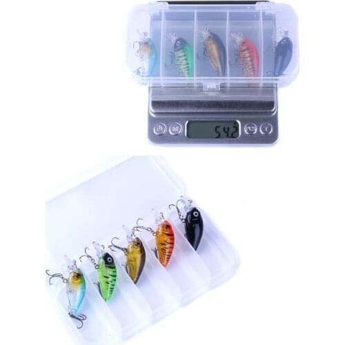 5pcs bionic bait set 4.5cm/4g crank baits Mini Fishing Lure Swimbaits Micro Topwater Lures for Freshwater Saltwater Trout Perch