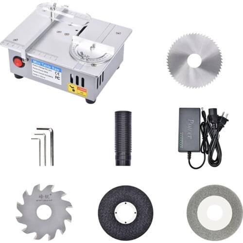 Precision Desktop Mini Electric Table Saw Home DIY Acrylic PCB Wood Cutting Machine Adjustable Model Making Bench Saw 5000RPM