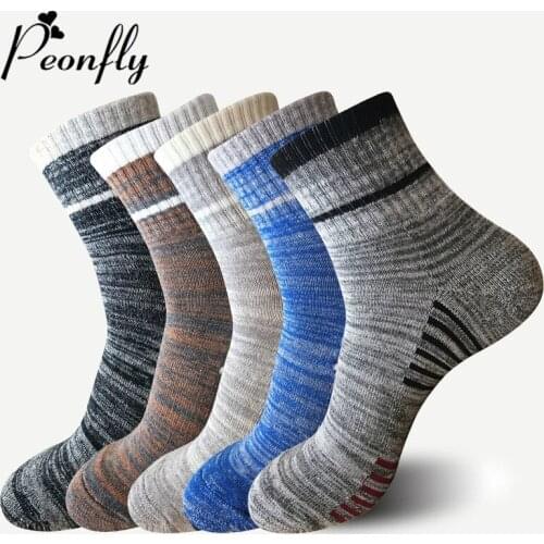Peonfly Quality High Man Vertical Stripes Casual Business Short Male Solid Color Striped Breathable Cotton Socks