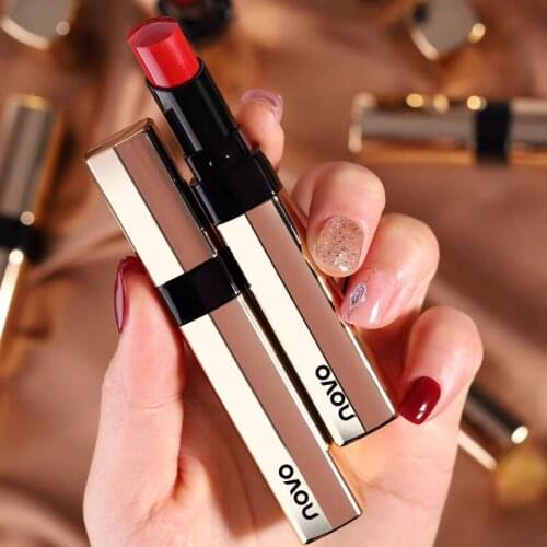 New 8 Colors Lipstick Matte Moisturizing Velvet Light-weight Soft Mist Lip Makeup Rich Color Long Lasting Beauty Lip Cosmetics