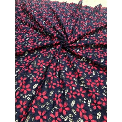 New Style Africa Lace Fabric 2021 High Quality Lace Water Soluble Embroidered Fashion Soft Lace Fabric 5 Yards