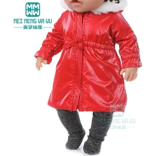 Clothes for doll fit 43cm baby toy new born doll and 45cm American doll Fashion waist down jacket