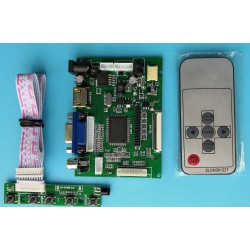 For 8.0" FPC 50pin 2AV+ VGA LCD AT080TN52 panel remote Driver Controller Board Kit 800(RGB)×600 monitor
