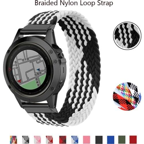 22mm 26mm Smart nylon Replacement Strap for Garmin Fenix 6 6X Pro 5 5X Plus 3 3 HR Forerunner 935 945 D2 Bravo Quaitx 3 Band
