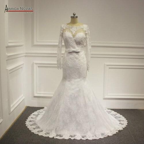 2019 long sleeves mermaid wedding dresses