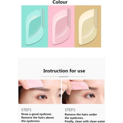 Qmake 3Pcs/set facial eyebrow trimmerstainless steel Blades Makeup tools Armpit hair razor beauty face Eyebrow shaper Micro head