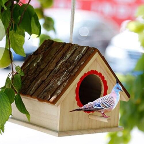 Solid wood warm breeding box outdoor nest house bird nest parrot nest starling small bird cage house WF626223