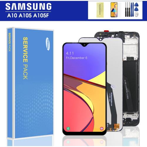 6.2" Original LCD For Samsung Galaxy A10 A105 A105F SM-A105F LCD Display Touch Screen Digitizer With Frame Digitizer Assembly