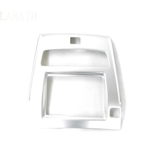 1pcs ABS Black/Silver Car GPS Navigation Frame Panel Cover Trim For Nissan Armada Patrol Royale Nismo Y62 2016 2017 2018