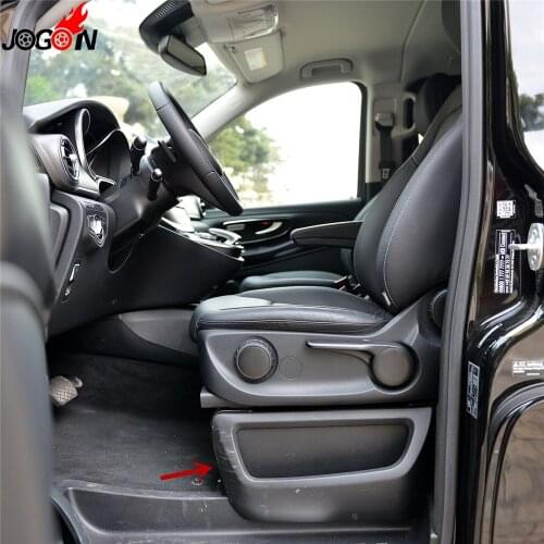 For Mercedes BENZ V Class Metris Viano Metris 2015-2019 Car Seat Crevice Side Storage Water Hold Box 2pcs