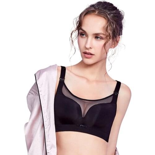 2021 New Upright Cotton One-piece Gathered Anti-drooping Mesh, Breast-feeding Bra and Pregnant Women Underwear