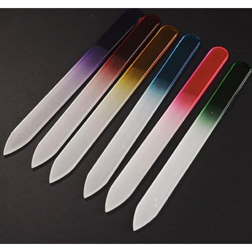 6pcs High Quality Nail File Crystal Polishing File Glass Nail Art Manicure File Women Girl Professional Polishing Tools 14/9CM