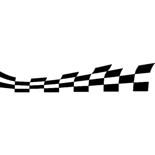 Car Stickers Stylish Racing Checkered Flag Decorative Stickers Creative Waterproof Suitable for Various Models, 20cm*4cm