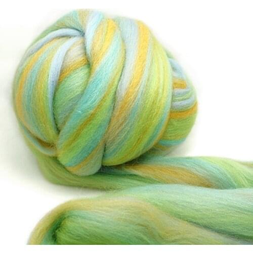 Free shipping Extra Fine colour mixture Merino Wool roving fiber blended wool 50G Perfect in Wet and needle Felting Y03